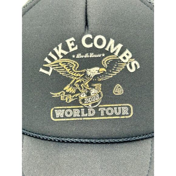 Luke Combs World Tour Hat Cap Snap Back Adjustable Men Black 2023 Country Music - Picture 6 of 11
